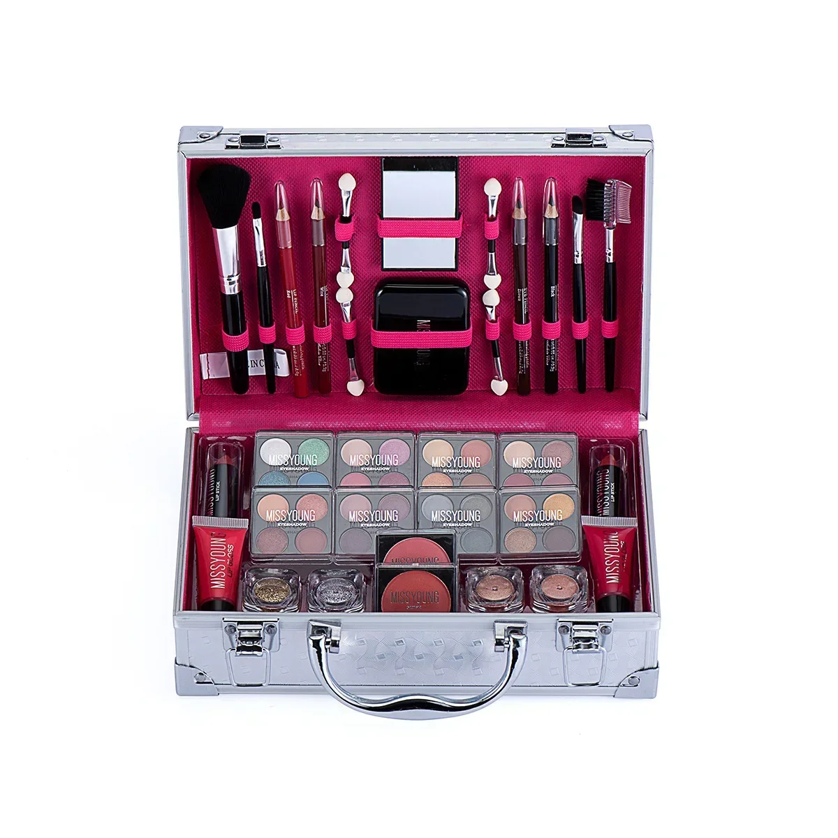 56Pcs Makeup Set Full Professional Makeup Kit Eyeshadow Lipstick Beauty Combination Gift Box Christmas Present Artists