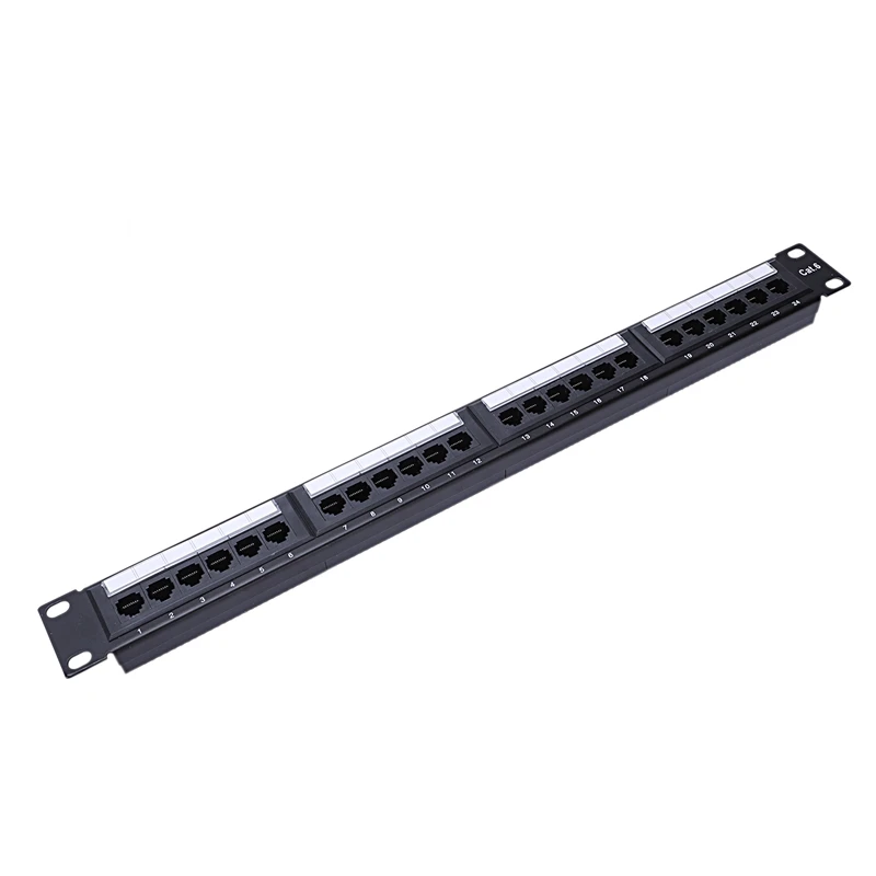 Utp 24 Porto Rj45 Painel de Remendo Rack Cabo Fixado na Parede Suporte Conector Ferramenta Rack Ethernet Lan Rede Adaptador Cat6 - Imagem 2