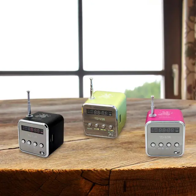 TD-V26 Mini Radio Receiver Wireless Speakers Digital Fm Radio For.