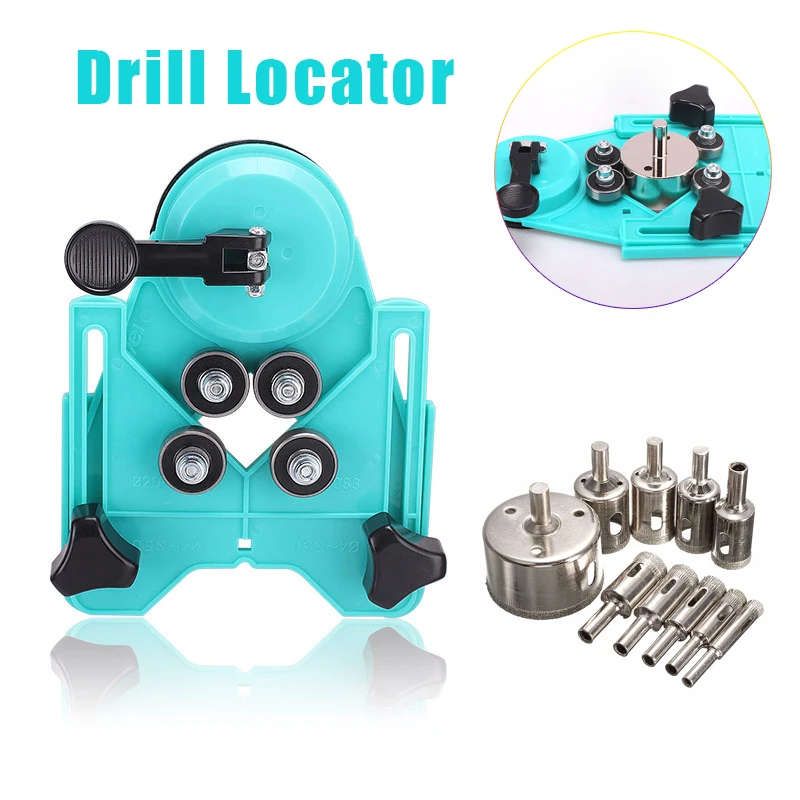 Ceramic Tile Glass Locator Diamond Opening Positioning Guide Drill Bit Guide Hole Clamping Range Construction Tools Drill Guide ceramic glass tile locator diamond opening positioning guide drill bit guide hole clamping range construction tools drill guide