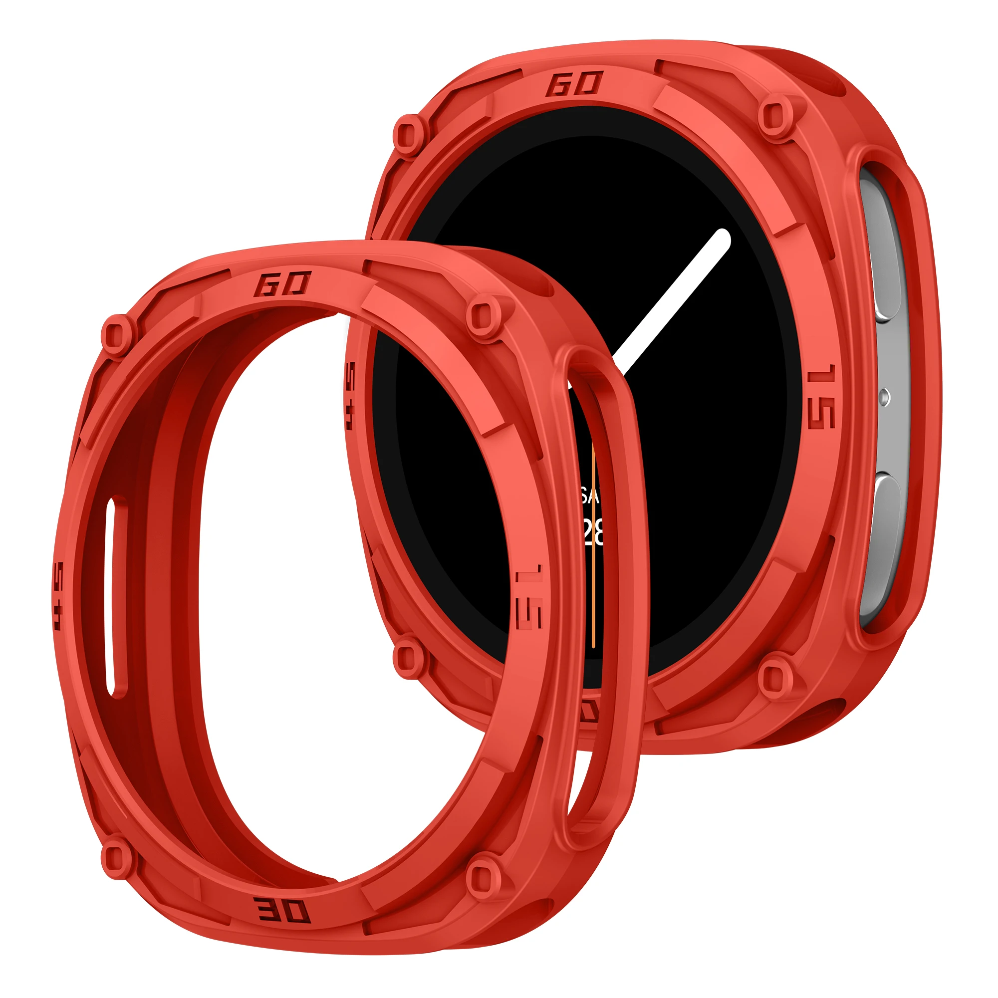Rugged Bezel Protective Case with Hard PC Bumper Frame