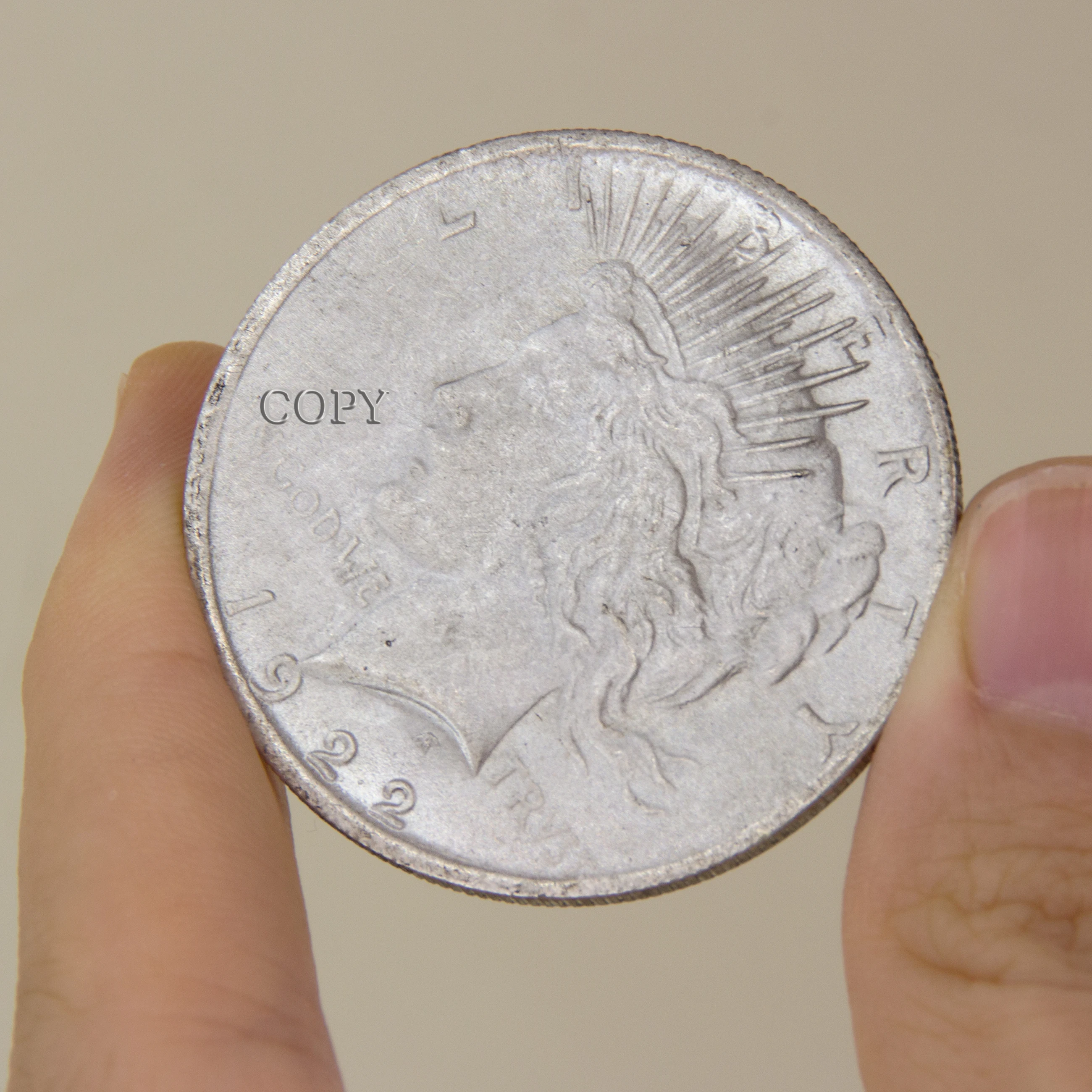 1922 미국 여신 양면 머리 긁힌 기념 동전 다크 나이트 양면 매직 소품 구리 동전 - AliExpress