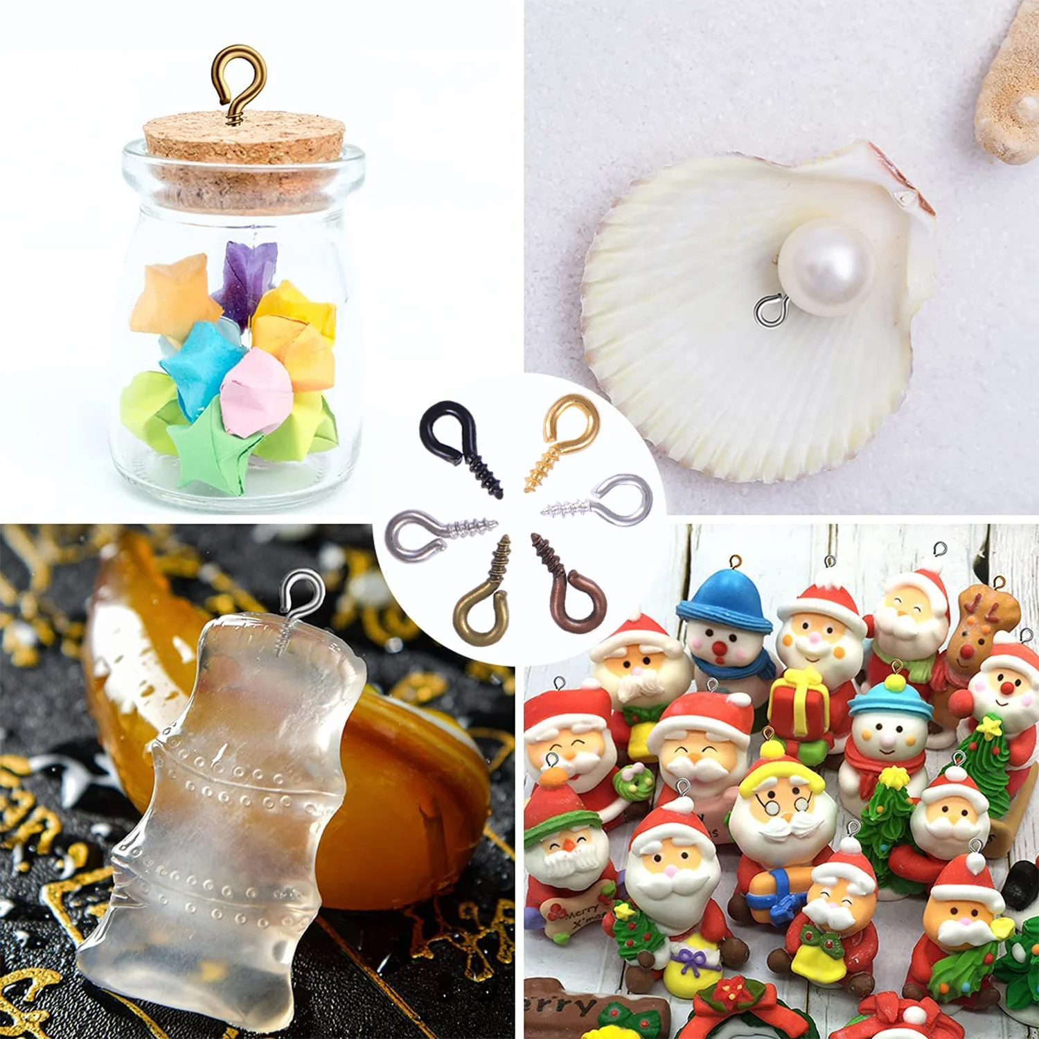 400PCS Eyepins Boxed Set Hand Dirll Sandpaper Metal Hook Beads Hoop Peg Threaded Wholesale Small Tiny Clasps Jewelry Making DIY