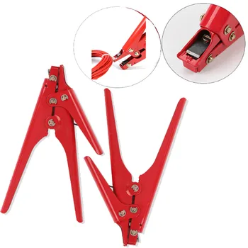 HS-519 Rosso 2.4-9mm Pistola per fascette per cavi Tensionamento e taglio per pinza per fascette in nylon di plastica o elementi di fissaggio circlipstang 1