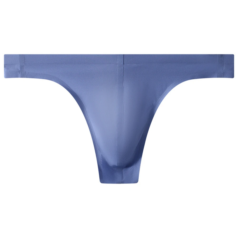 

Men's Panties Sexy Underwear G-String Ice Silk Low-Rise Briefs T-Back Thongs Soft Lingerie U Pouch Hombre Sensual Underpants