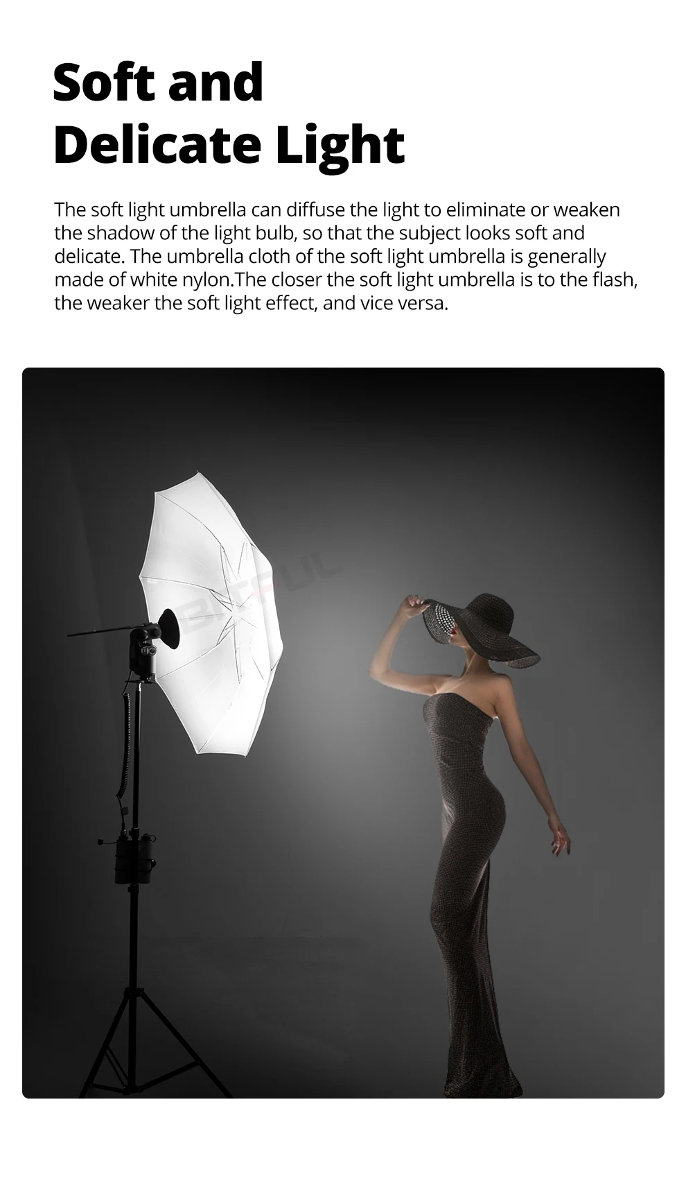 Godox AD-S5 White Folding Soft Reflector Umbrella ( 37" 94cm ) For Godox Witstro