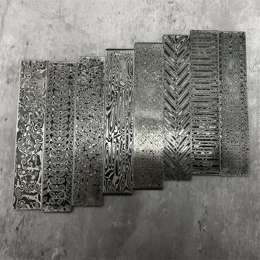 

DIY Hand Make Knives Damascus Steel Billet Bar Steel Blade Steel Blank Forged Pattern Sandwich Steel for Damascus Knives Making
