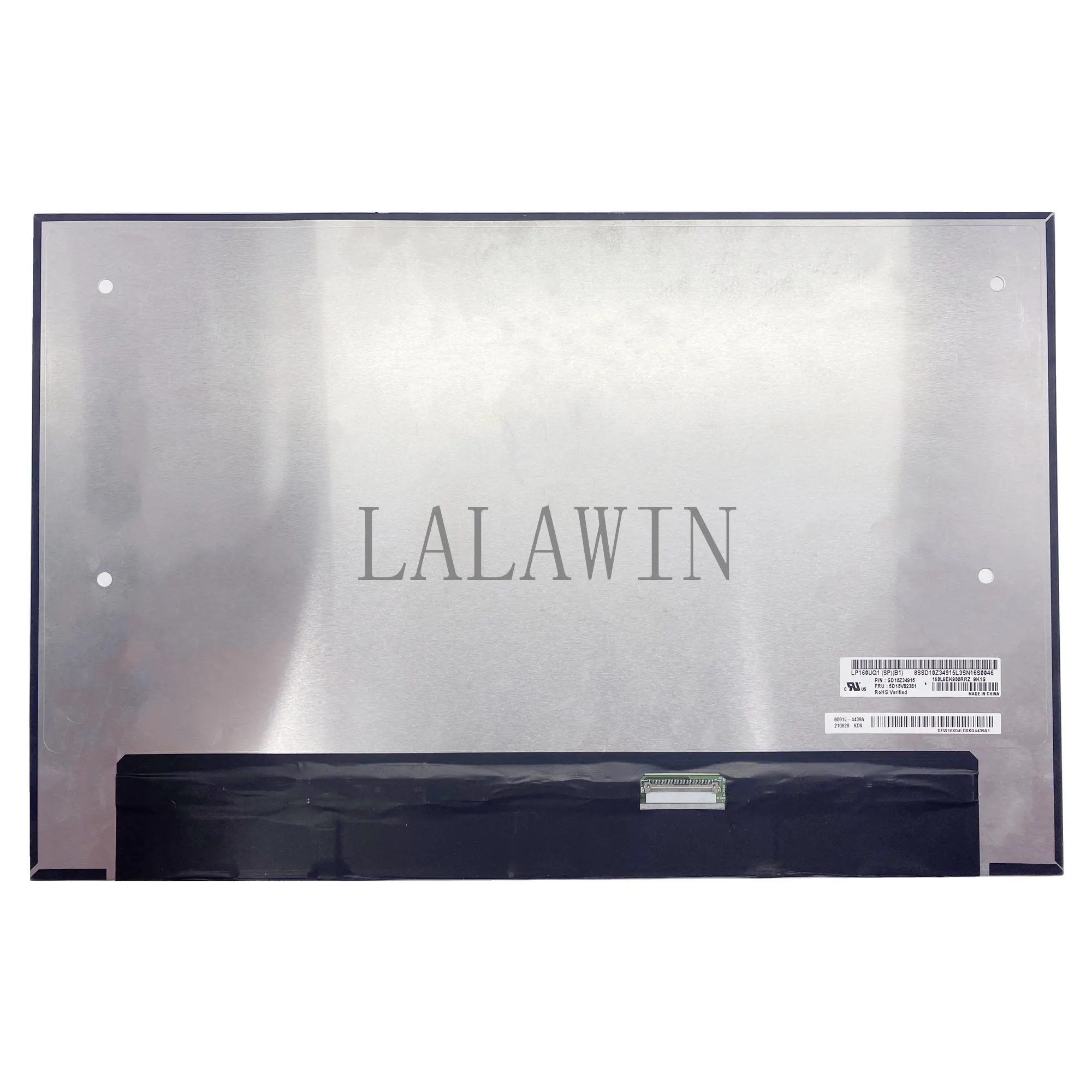 

LP160UQ1 SPB1 EDP 40pins 60Hz 45% NTSC 600 cd/m² (Typ.) 3840x2400 16 Inch Laptop LCD IPS Screen Panel