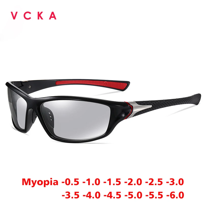 Vcka motion myopia polarized men driving sunglasses colorful lenses 0 5