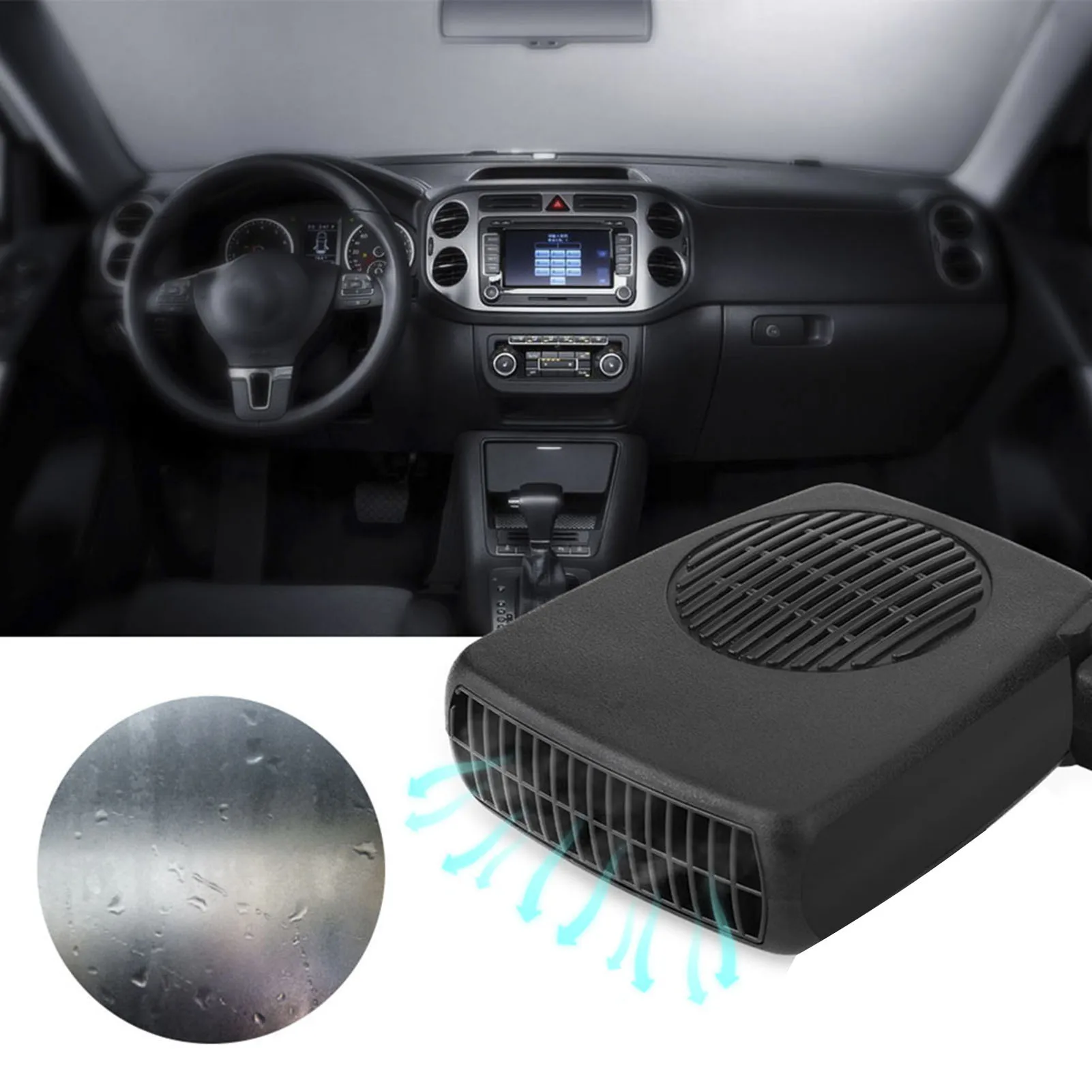 12V 200W Car Portable 2 in 1 Ceramic Heating Cooling Heater Fan Defroster Demister Universal Ceramic Heater Car Fan Demister
