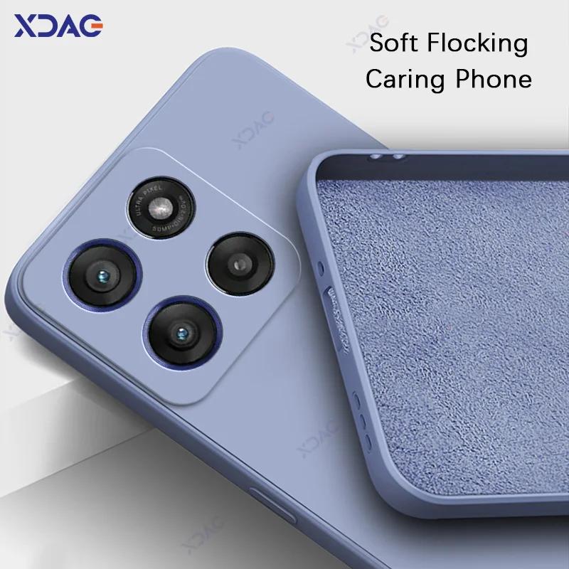 Original Mobile Phone Cases for Motorola Moto G56 5G 6.72" XT2529-2 360 Soft Square Liquid Silicone Back Covers Waterproof Bags - 2