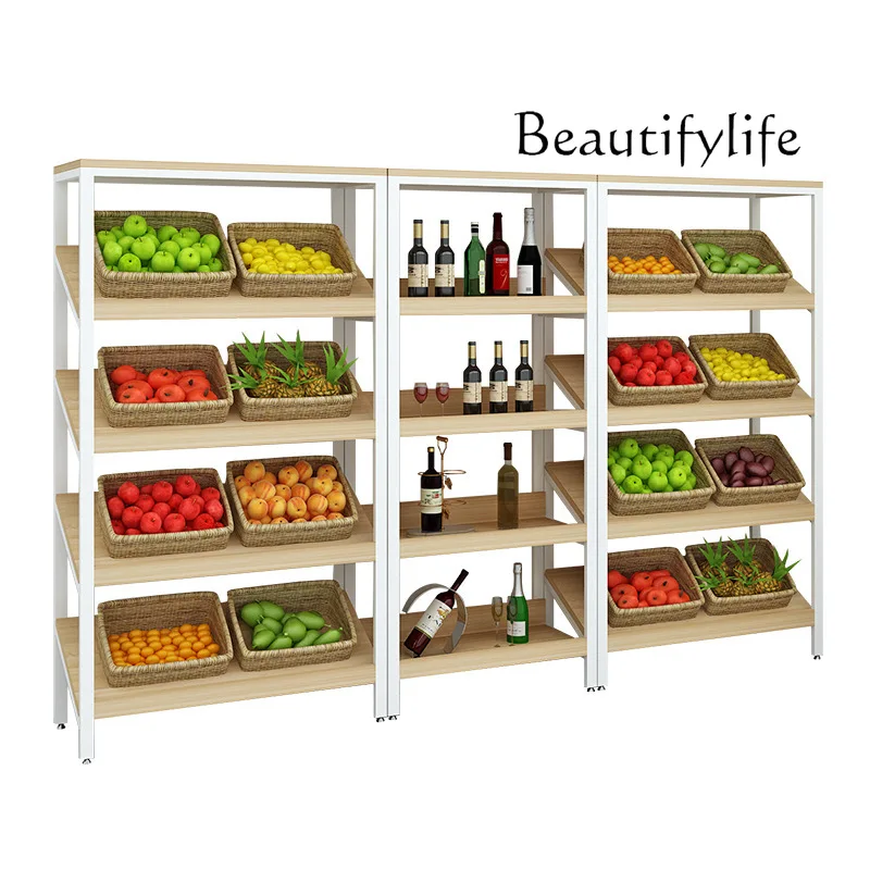 

Supermarket Shelf Display Rack Convenience Store Bevel Fruit Shop Single-Sided Shelf Display Rack Wholesale