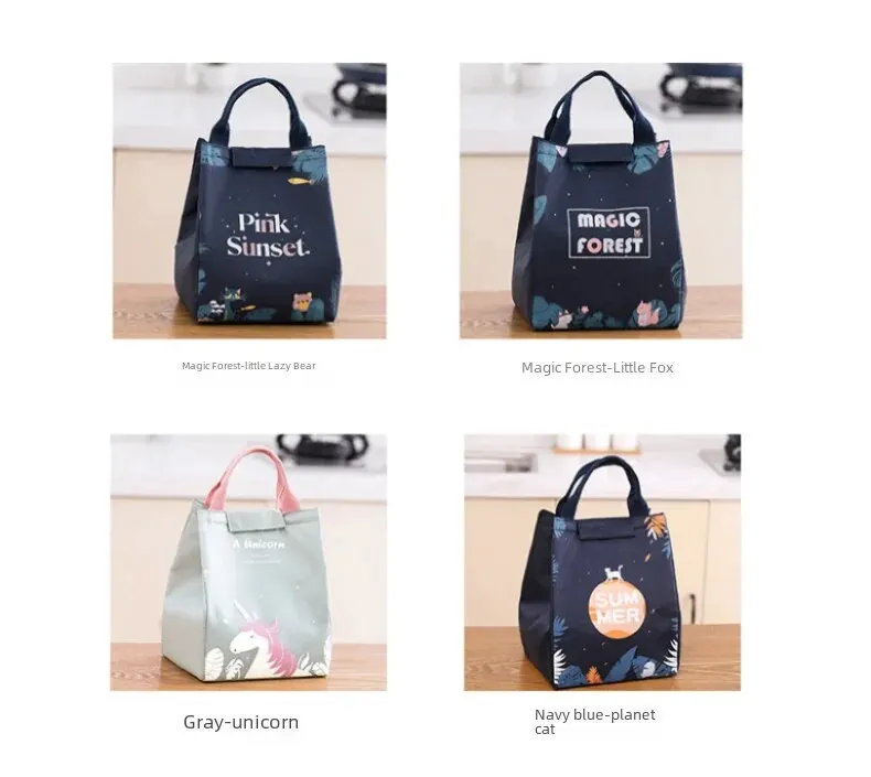 S7cbc1380982b46d7a935874df5b1fad7n Insulated Lunch Box Bag Portable Thickened Aluminium Foil Bento Box Bag Oxford Cloth Material Japanese Style Mallzona