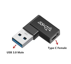 High - Speed Angled USB - C to USB 3.0 OTG Adapter (BROWN)