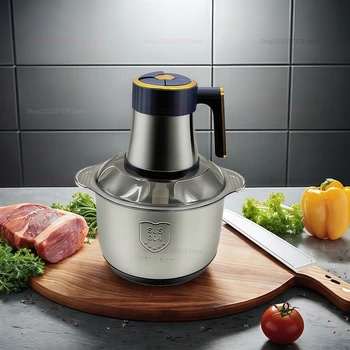 Electric Meat Grinder 5L Food Crusher Stainless Steel Multi-Functional Vegetable Slicer Processor Chopper for Kitchen Blenders 5