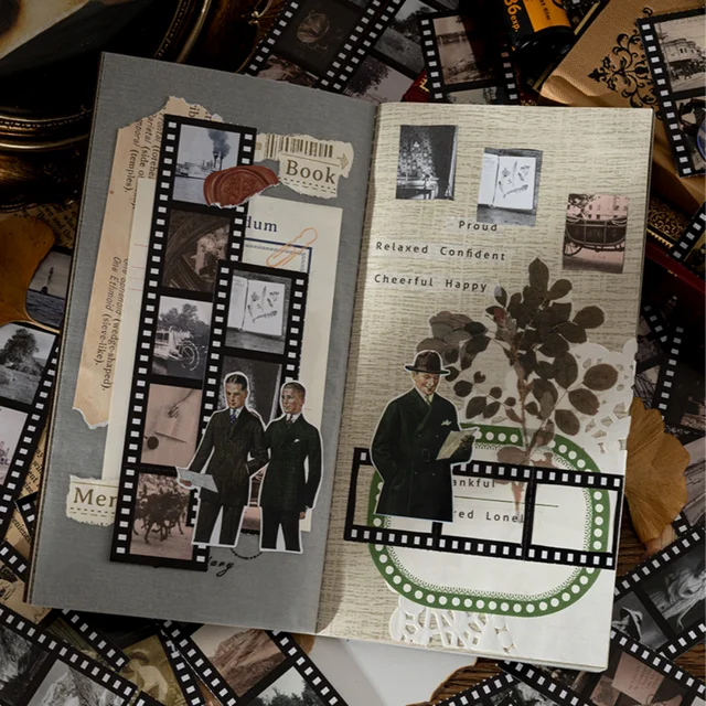 Mr Paper의 6 스타일 빈티지 건축 스티커로 손 계정을 꾸미고 다양한 용도로 사용해보세요.