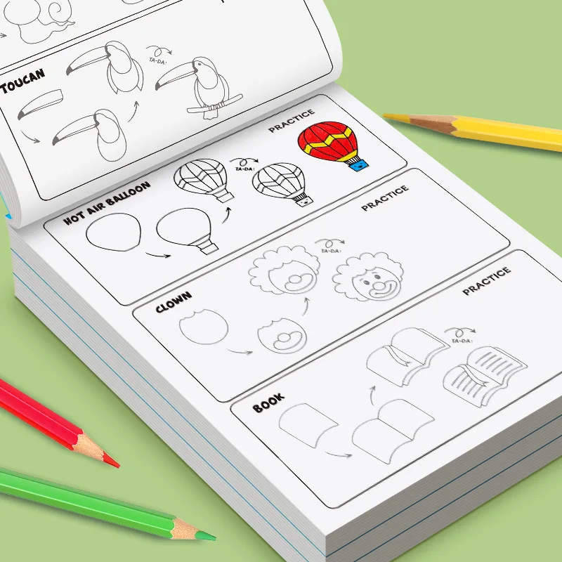Come disegnare tutto per bambini: disegni passo dopo passo di animali carini, veicoli, mostri, robot, cibo, regali e molto altro! - immagine 4