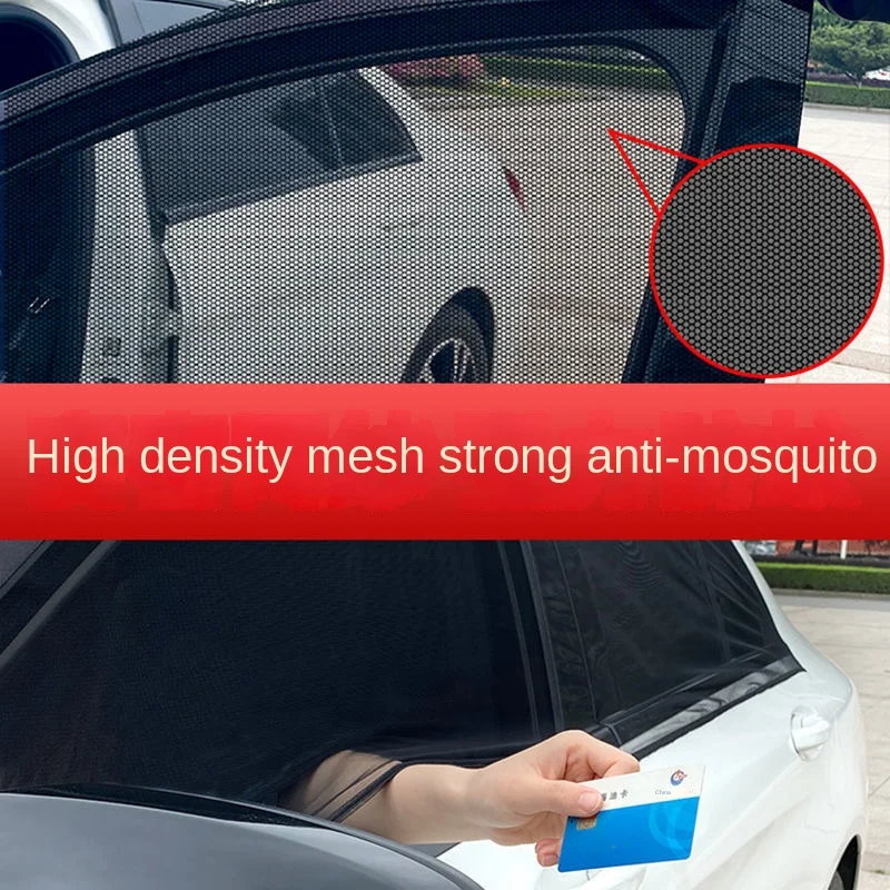 Automotive Privacy & Sun Protection Mosquito Net Curtains (2-Pack)