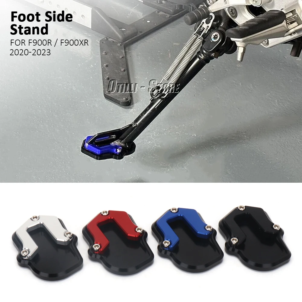 

Motorcycle CNC Aluminum Side Stand Extended Kickstand Plate Pad Accessories For BMW F900XR F900R F900 XR R 2020 2021 2022 2023
