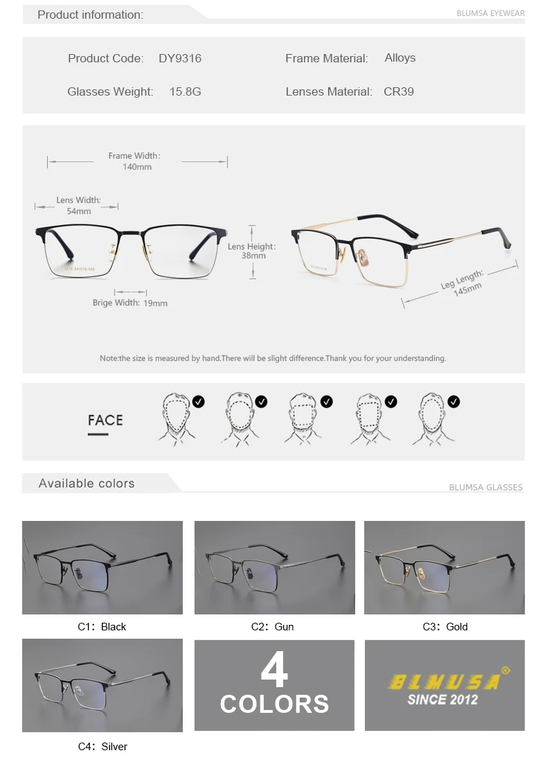 BLMUSA Männer Mode Vintage Progressive Gläser Blau Licht Blockieren Lesebrille Multifokale Photochrome Anpassung Gläser – Detail 17