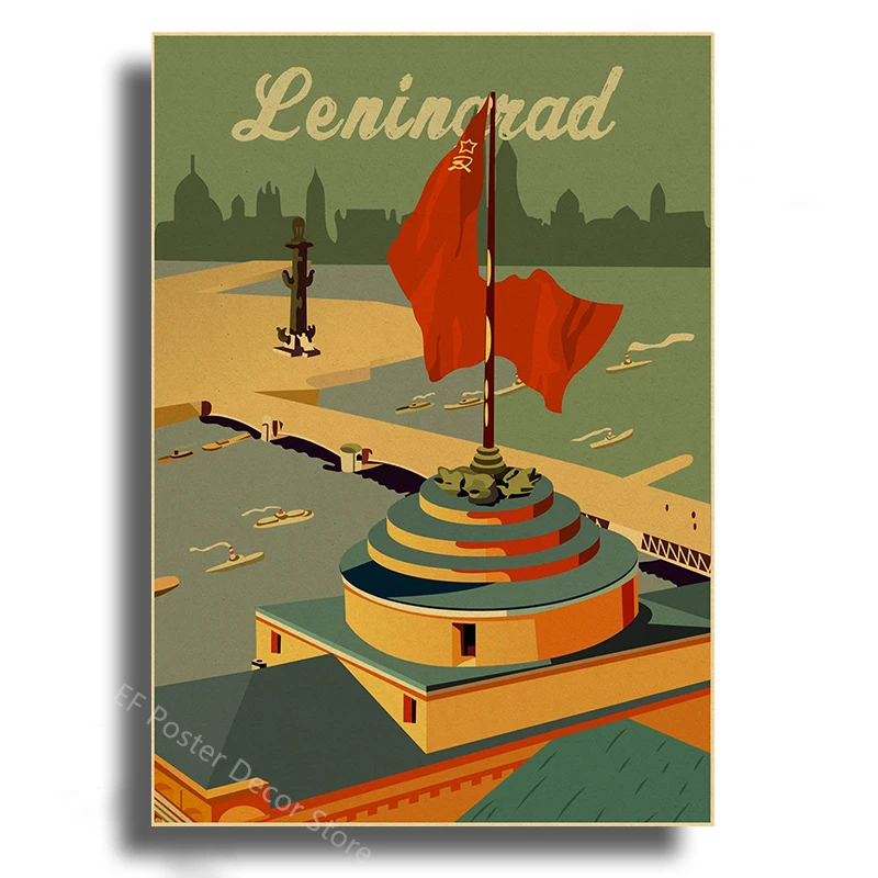 Soviet Space Rocket Posters Ussr Poster Spacecrafts Astronaut Vintage Home Room Club Bar Decor Painting Prints Art Wall Picture Peckshirt