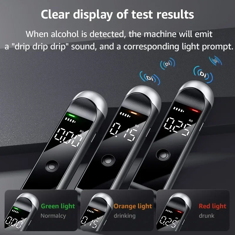 Portable Alkotester Professional Tester Alcohol Contactless Alcohol Tester Breathalyzer Test Safe Driving Tools