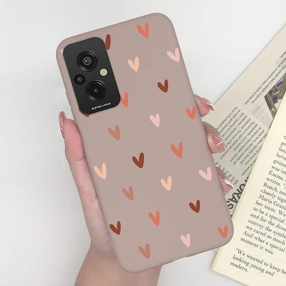 Heart Cat Silicone Matte Shockproof Phone Case - Cute & Protective Back Cover