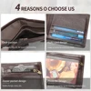 WESTAL Genuine Leather Wallet with Coin Purse RFID Wallet for Men Cardholder Money Bags 6