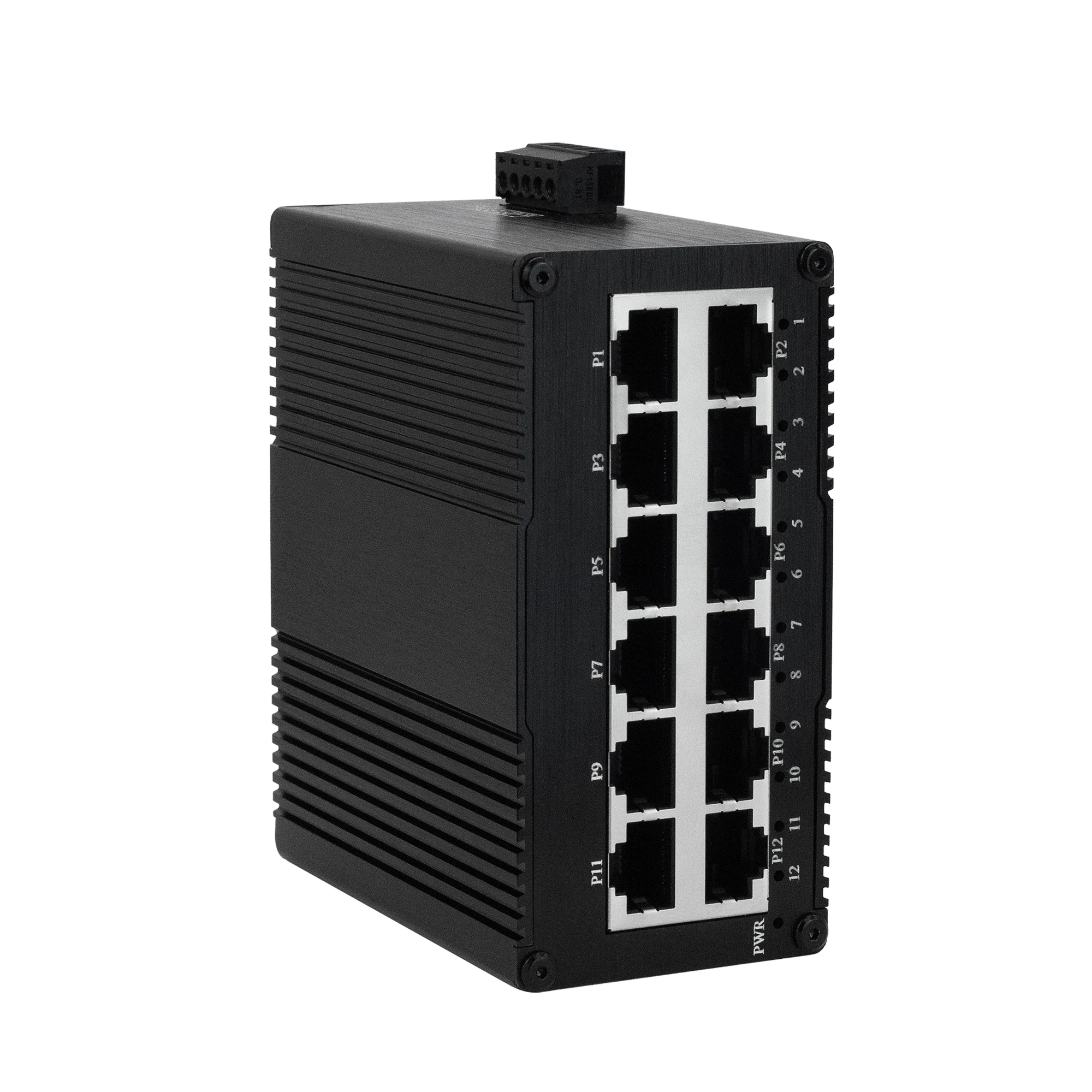 Industrial-grade 100/1000M switch 10/12-port DIN rail Ethernet PoE power supply monitoring security network dedicated transceive