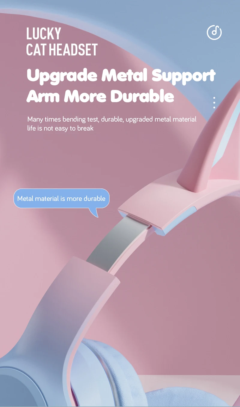 Cuffie Bluetooth Cuffie wireless a colori sfumati con microfono Gioco HIFI pieghevole Supporta la cancellazione del rumore della scheda TF_voghion.com