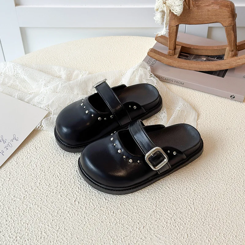 Girls Leather Shoes Autumn Korean Style Soft Anti Slip