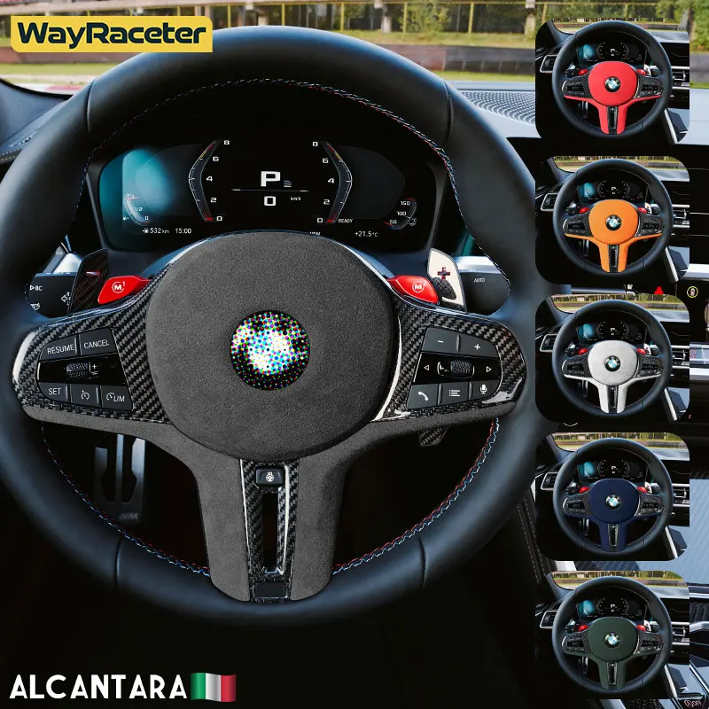 Alcantara-Wrap-Car-Steering-Wheel-Airbag-Interior-Trim-Cover-For-BMW-M2 ...