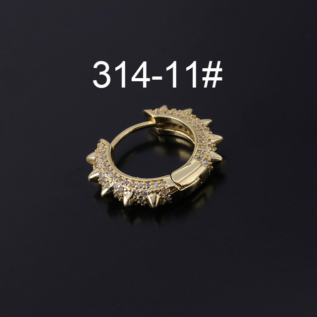 Punk Irregular Rivet Hoop Earrings for Women 2021 Trendy Jewelry Piercing Heart Pendant Earring for Teens