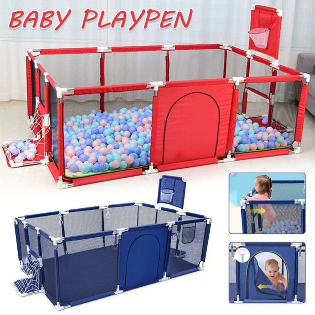 Parque infantil plegable para bebé, parque de atracciones, barrera redonda  para gatear, piscina de bolas, juguete para bebé, valla de seguridad -  AliExpress