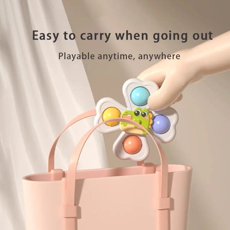 Bathing Toys Infant and Toddler Dining Table Suction Cup Rotation Happy Bathroom Water Play Shower Toy CHILDREN'S Puzzle Cartoon Top