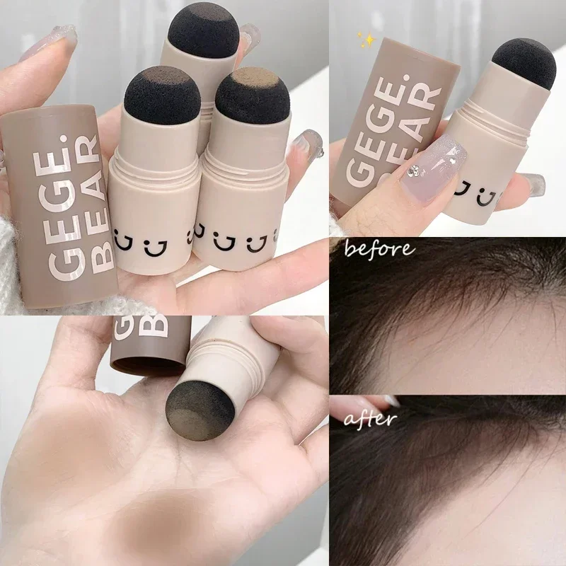 Modificato Hair Edge Shadow Hairline Powder Stick Impermeabile Istantaneamente Hair Root Cover Up Natural Refill Fluffy Sopracciglio Makeup