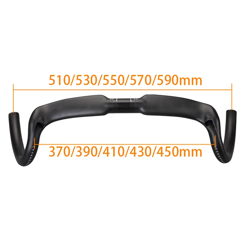 Carbon Gravel Bicycle Handlebar 370/390/410/430mm Big Flare Bar Cyclocross Road Bike