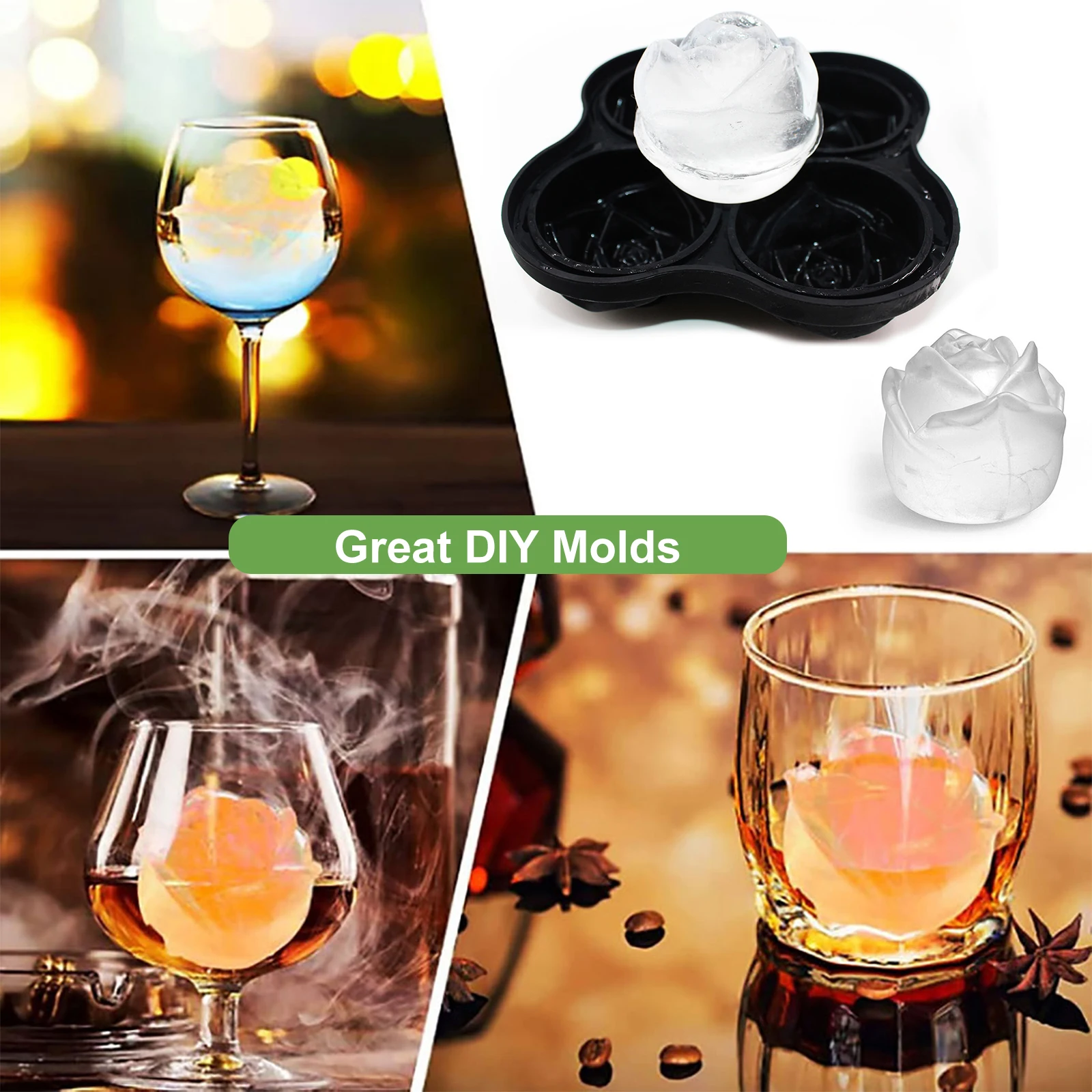 Dropship Ice Maker Cube Tray Whiskey Sphere Diamond Ball Silicone Mold Bar  Cocktails to Sell Online at a Lower Price