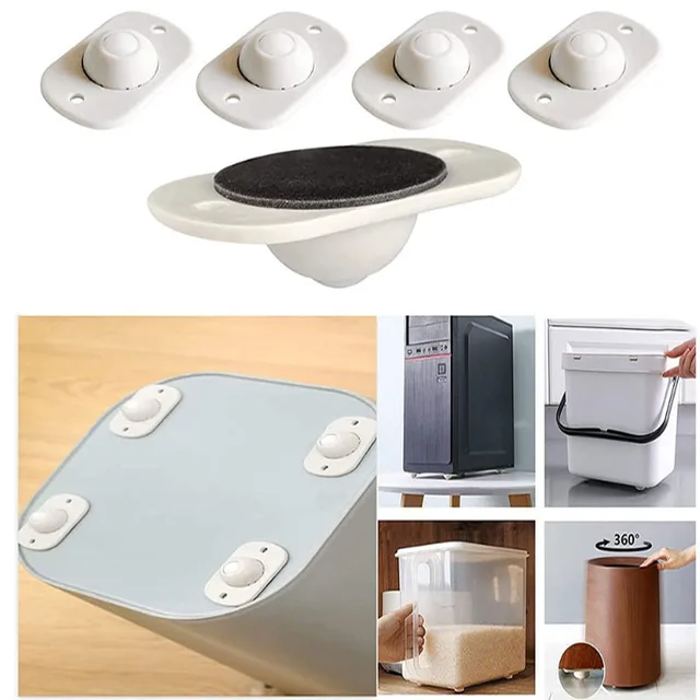 Bútorkerékek Szerelvények 360 Fokos Forgó Golyó Gömbök 4Db Paszta Típusú Univerzális Szíjtárcsa Otthoni Kényelmi Kiegészítők