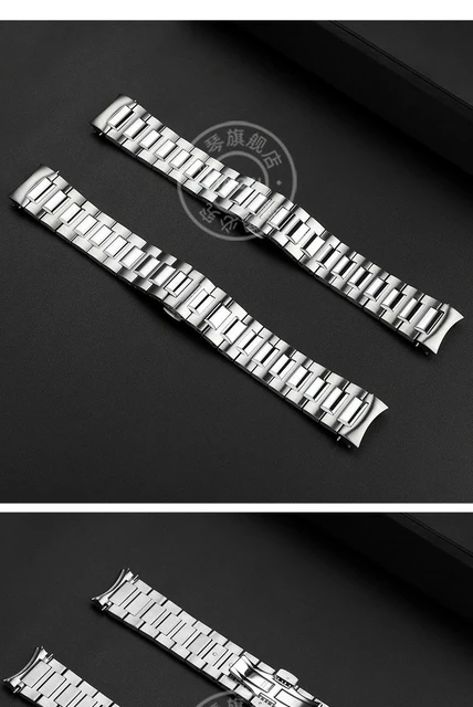 20mm Curved End Solid Stainless Steel Strap For IWC
