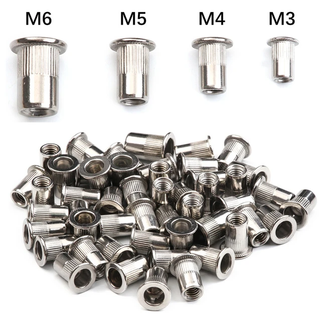 M4 M5 M6 M8 304 Stainless Steel Petal Rivets Bolt Cap Slotted Pull Rivet  Nut Color Zinc Plating Car License Plate Fixed Screw - AliExpress