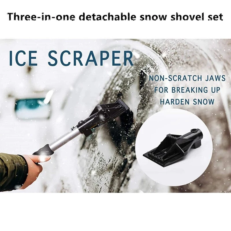 3 In 1 Detachable and Telescopic Car Winter Stainless Steel Snow Shovel Snow Shovel Ice Brush for Car Truck