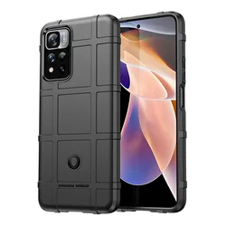 Rugged Shield Rubber Protective Phone Case - Redmi K40 (Black)