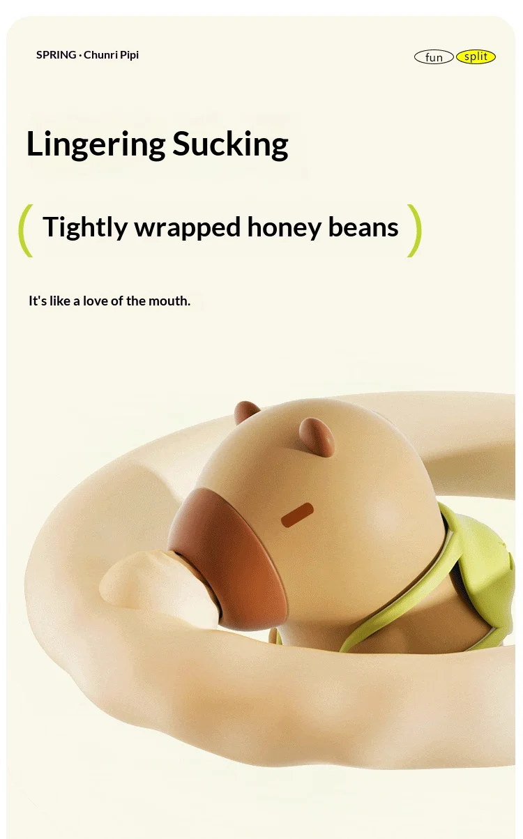 Split massager detail showing curved body, contact point design, and discreet adult wellness finish