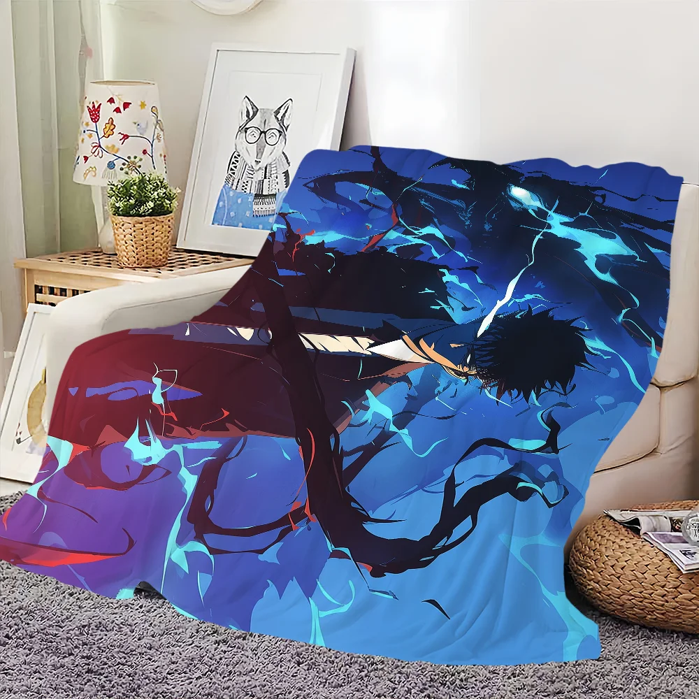 Anime S-Solo L-Leveling Printed comfortable and soft sofa, living room bed, bedroom blanket suitable for travel and gifts 4
