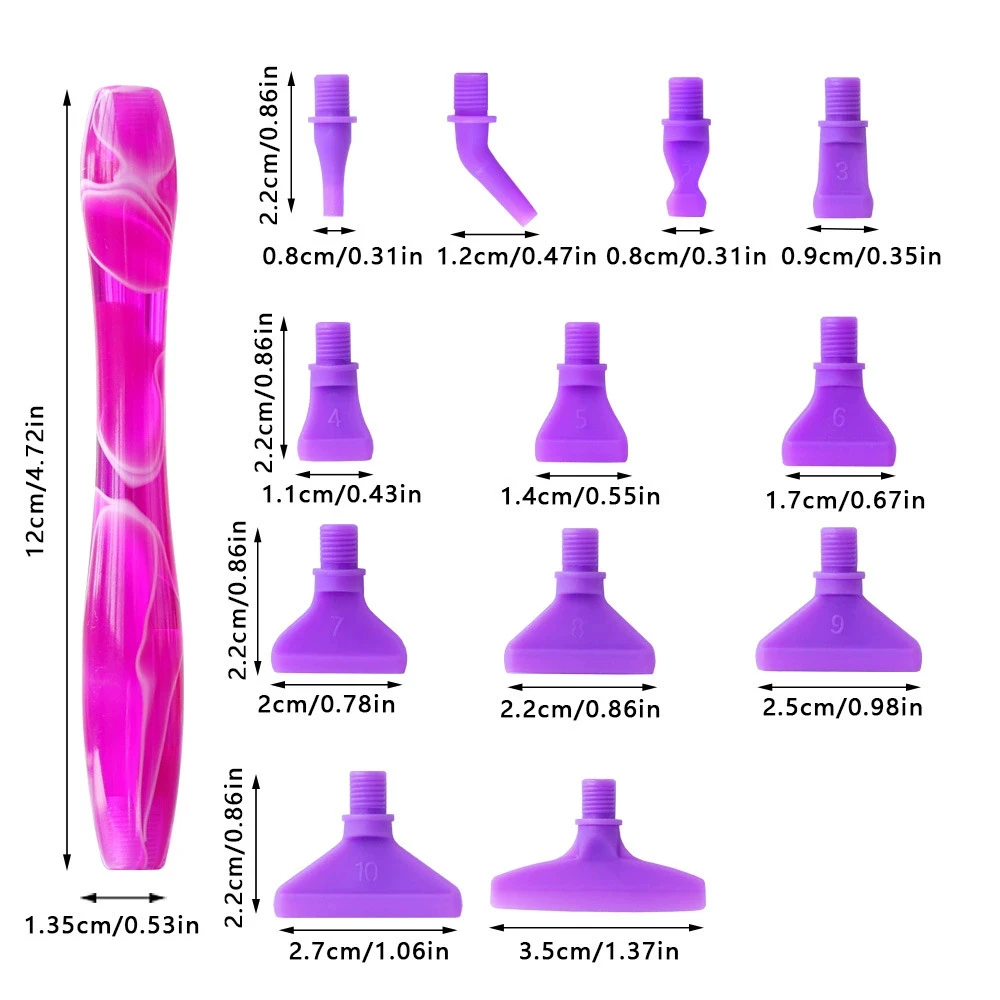 Diamond Painting Accessories Diamond Painting Pen Threaded Bits Accessories Embroidery Pen Diamond Painting Dot Drill Tool Multifunctional Metal Screw Thread Tips