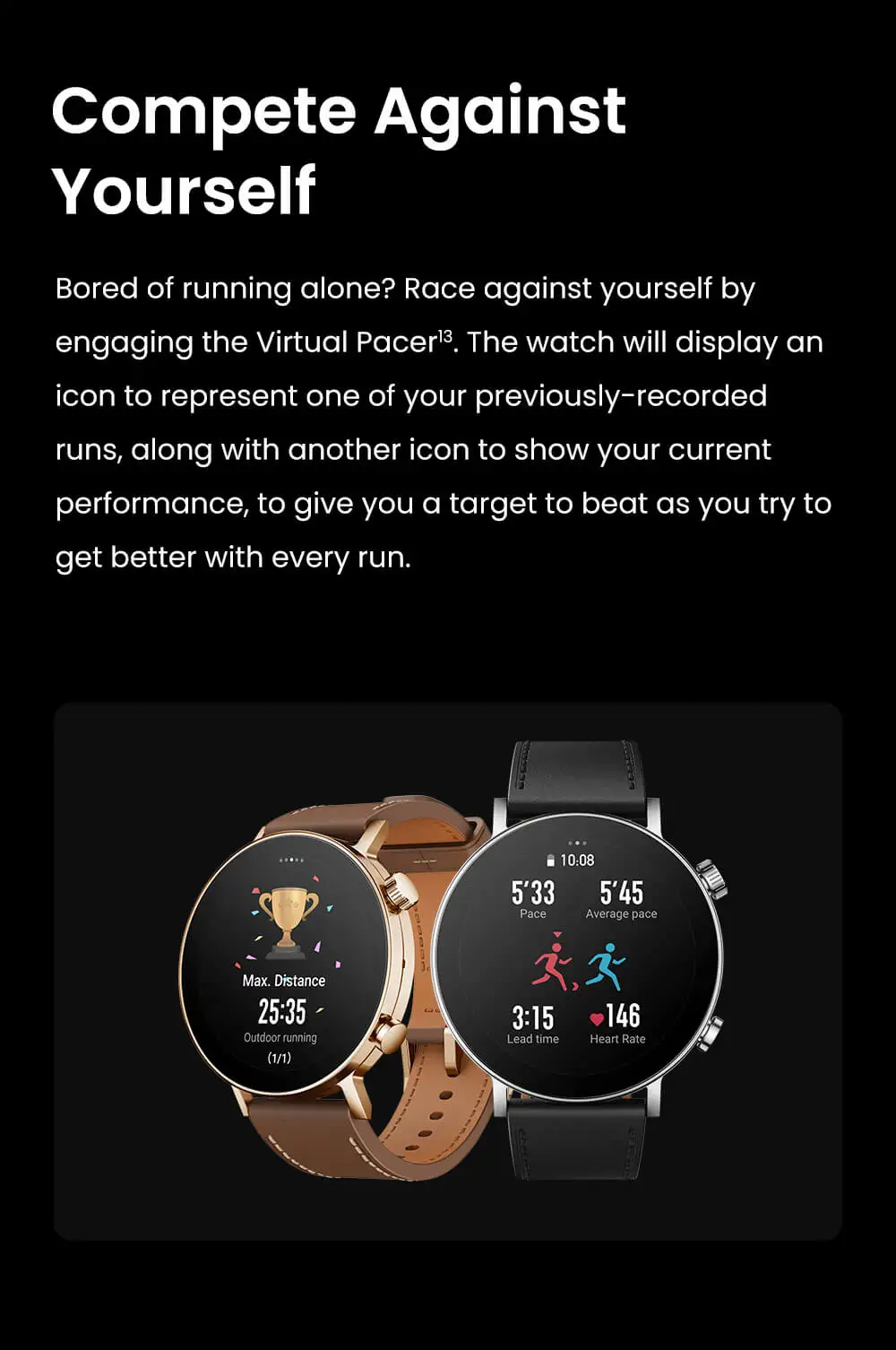 Amazfit – montre connectée GTR 3 Pro pour android, édition limitée, conçue pour une autonomie de 24H, gestion facile de l'état de santé