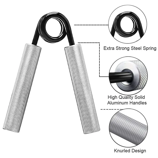 Aluminum Hand Grip Gym Fitness Finger Exerciser Arm Strength Trainer Muscle Recovery Rehabilitation Developer Gripper 2