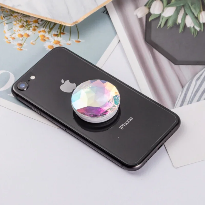 Elegant Bling Diamond Foldable Phone Ring Holder and Stand