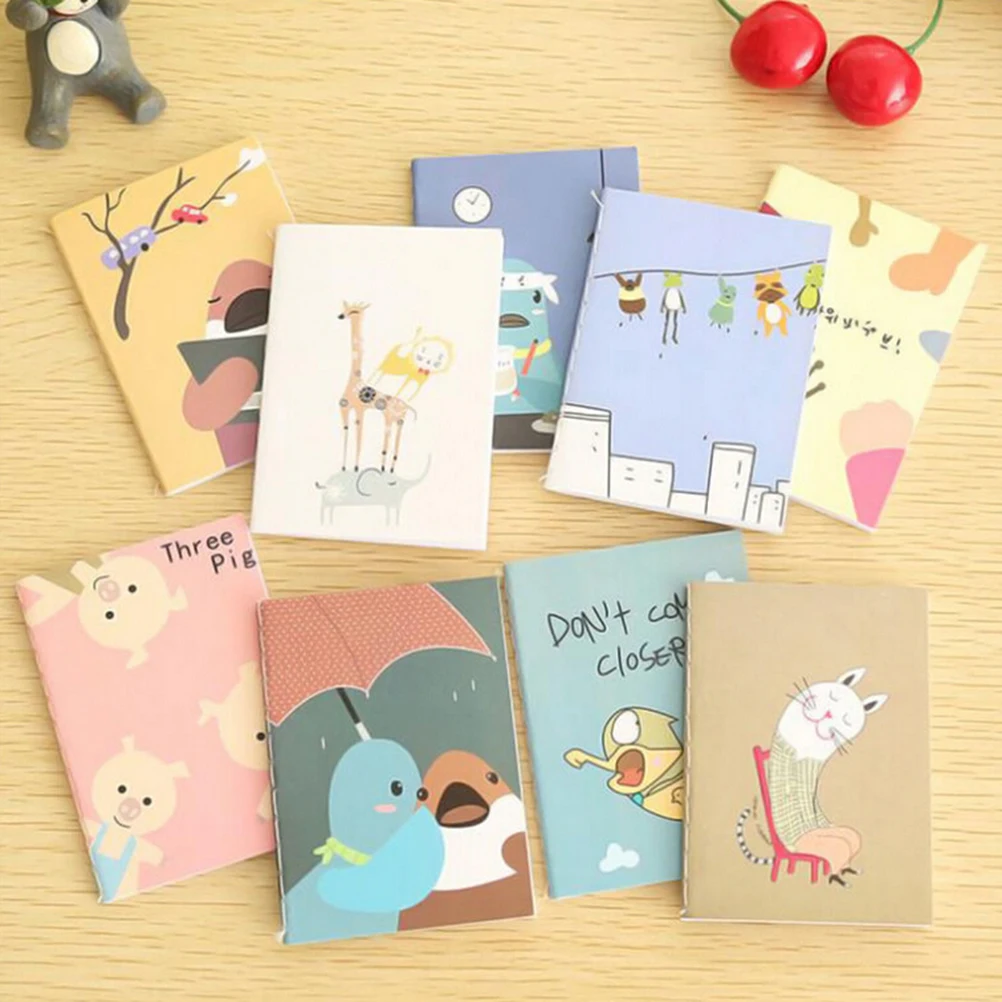 

1Pc Mini Cute Cartoon Notebook Handy Pocket Notepad Paper Journal Diary Portable